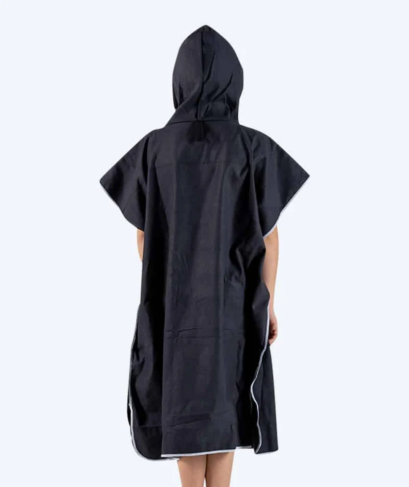 Watery Badeponcho für Junioren (6-15) - Mikrofaser - Schwarz