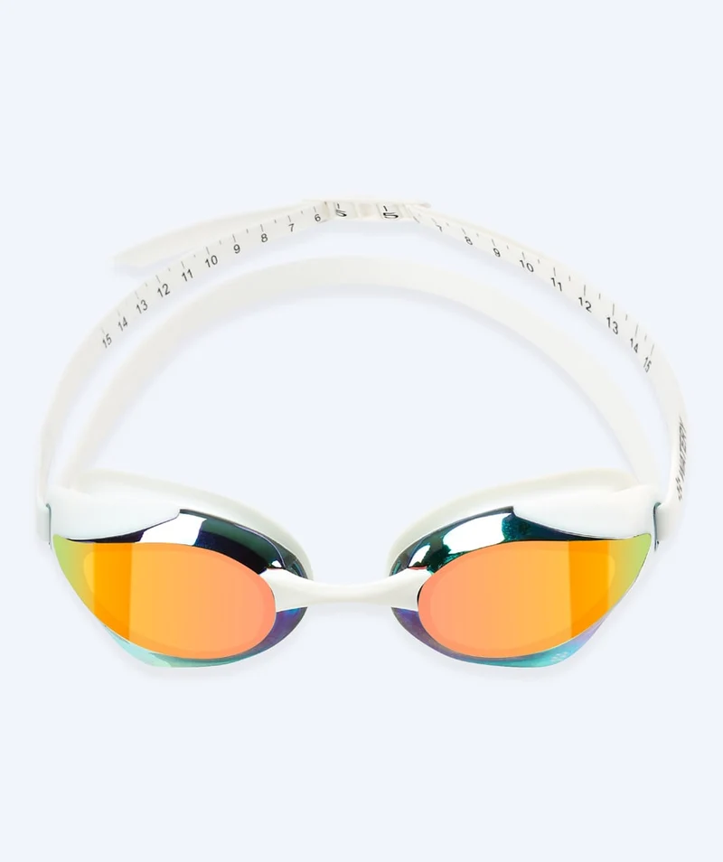 Watery Elite Schwimmbrillen - Poseidon Ultra Mirror - Weiß/Gold