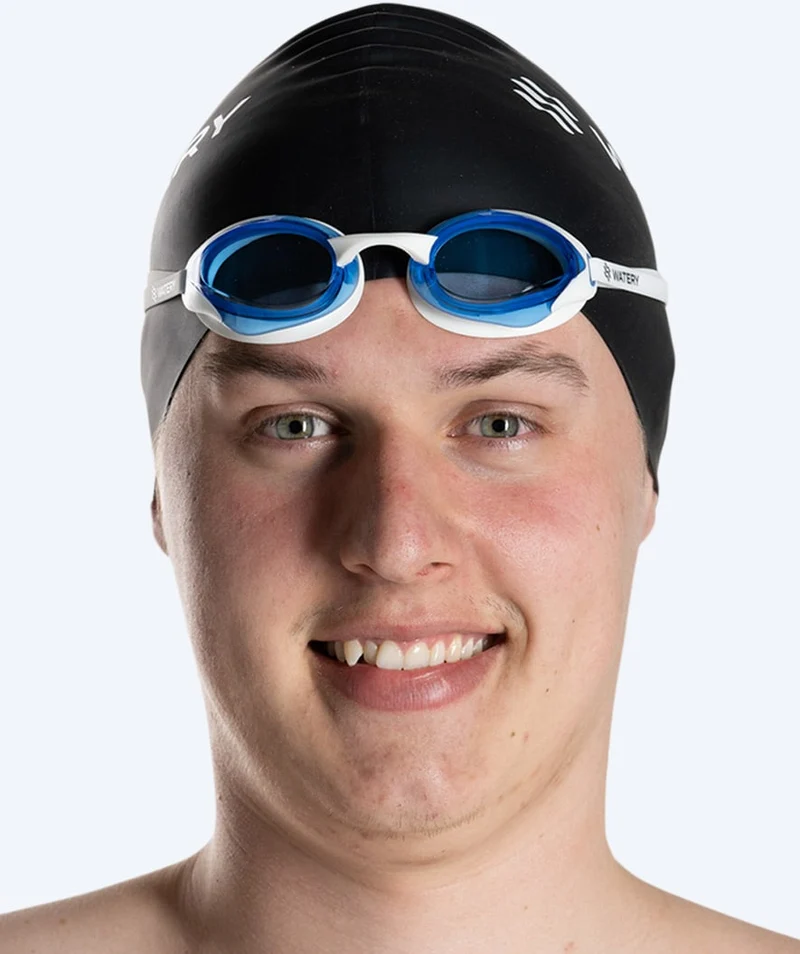 Watery Elite Schwimmbrillen - Poseidon Ultra - Weiß/Blau