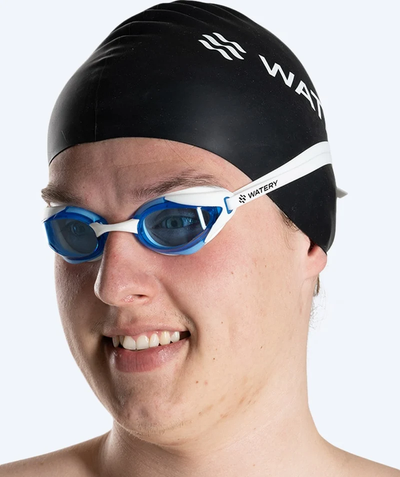 Watery Elite Schwimmbrillen - Poseidon Ultra - Weiß/Blau