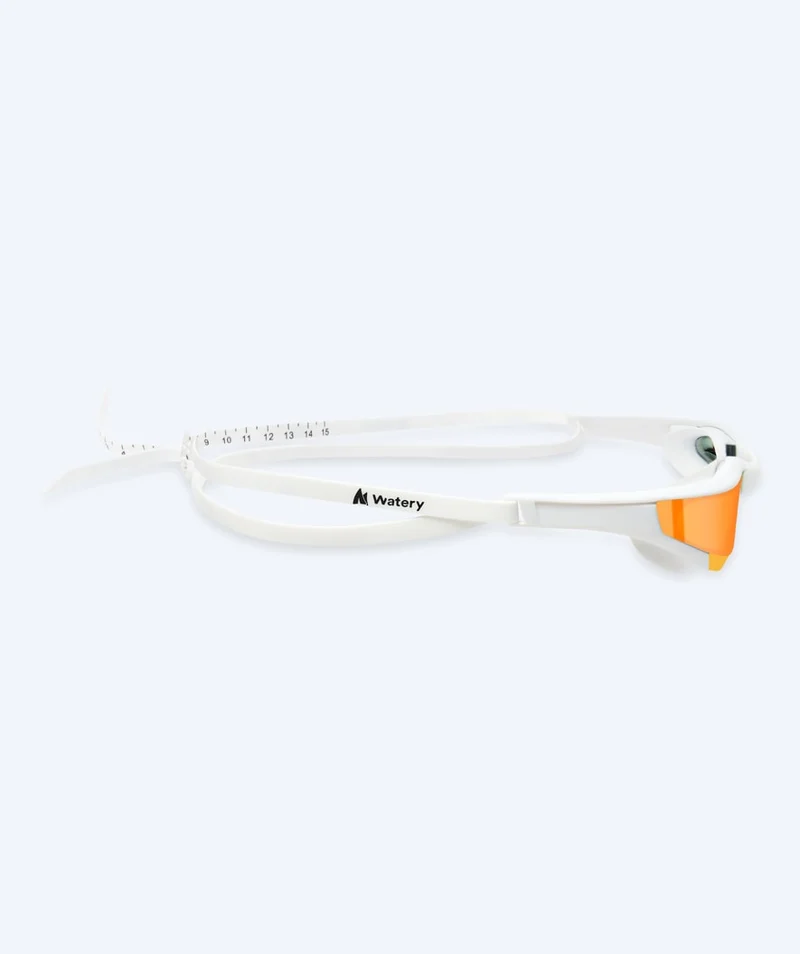 Watery Schwimmbrille - Instinct Elite Mirror - Weiß/Gold