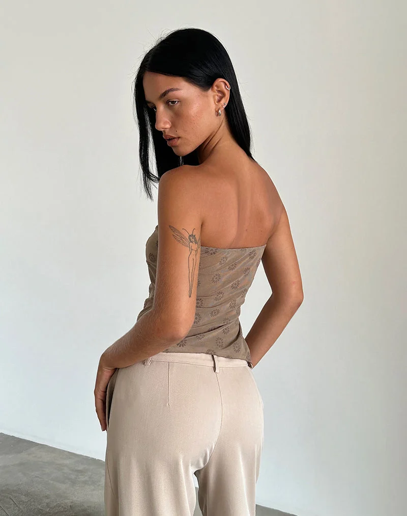 Bistara Top in Daisy Flock Hellbraun