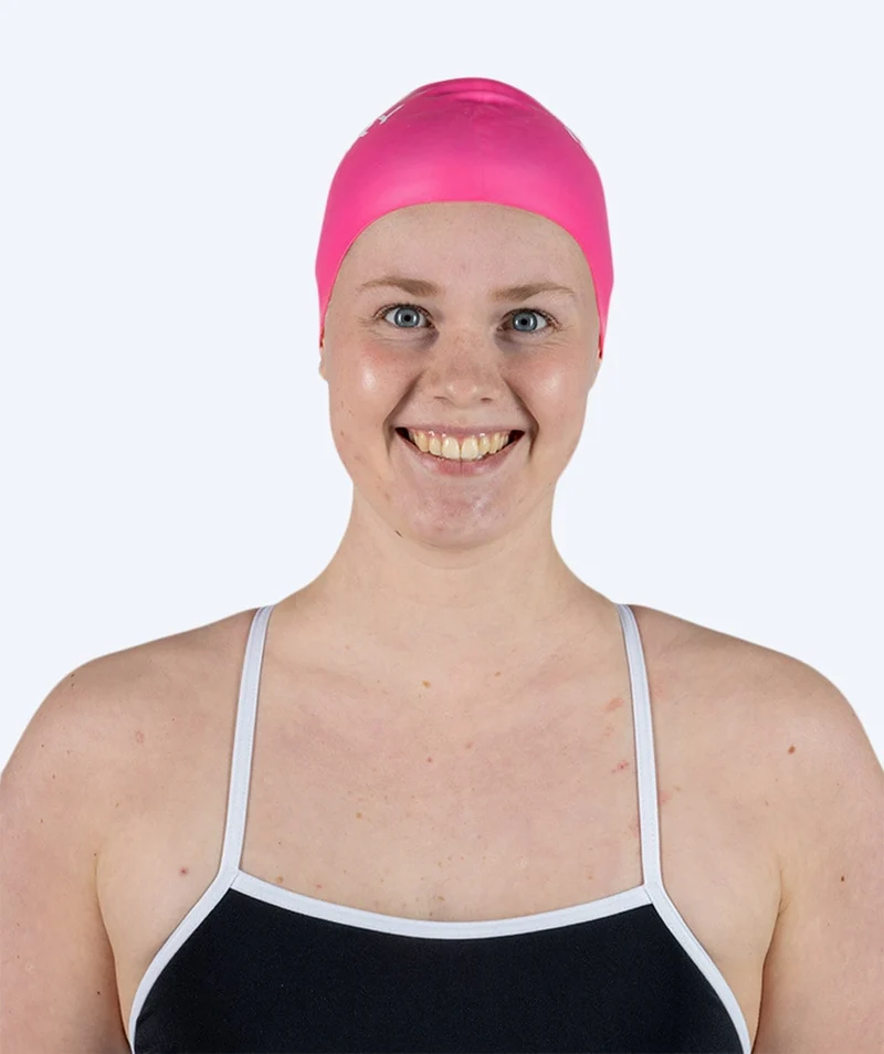 Watery Badekappe für langes Haar - Signature - Rosa