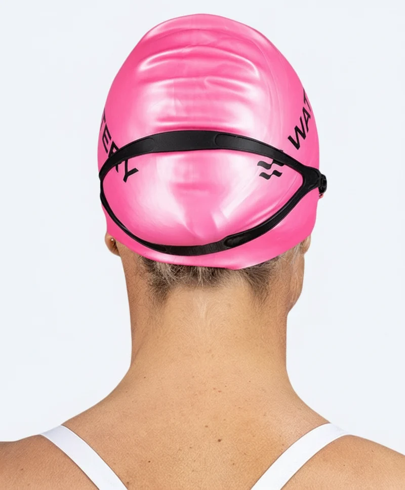 Watery Badekappe für langes Haar - Signature - Rosa