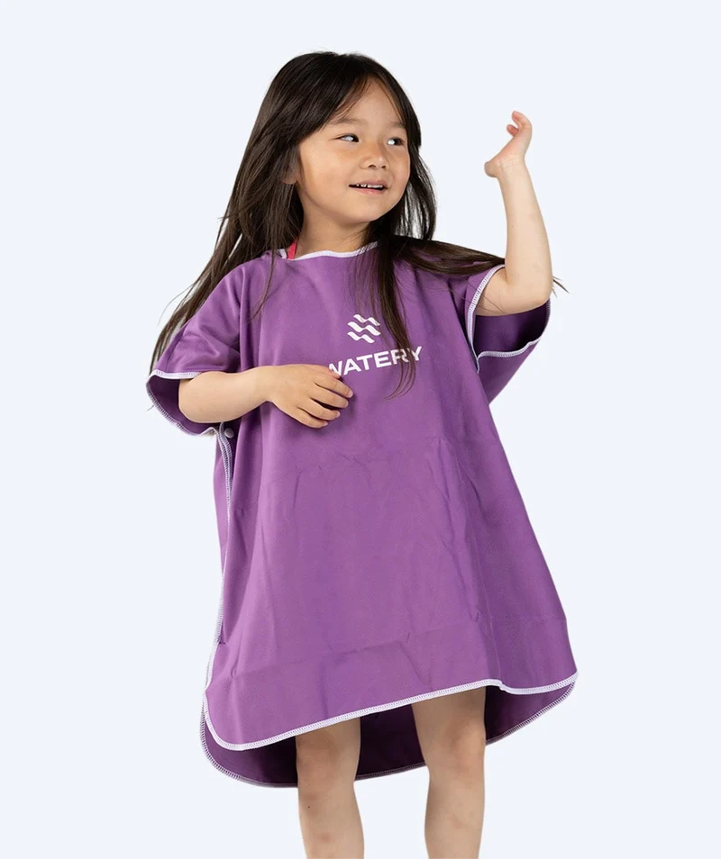 Watery Badeponcho für Kinder (1-6) - Mikrofaser - Lila