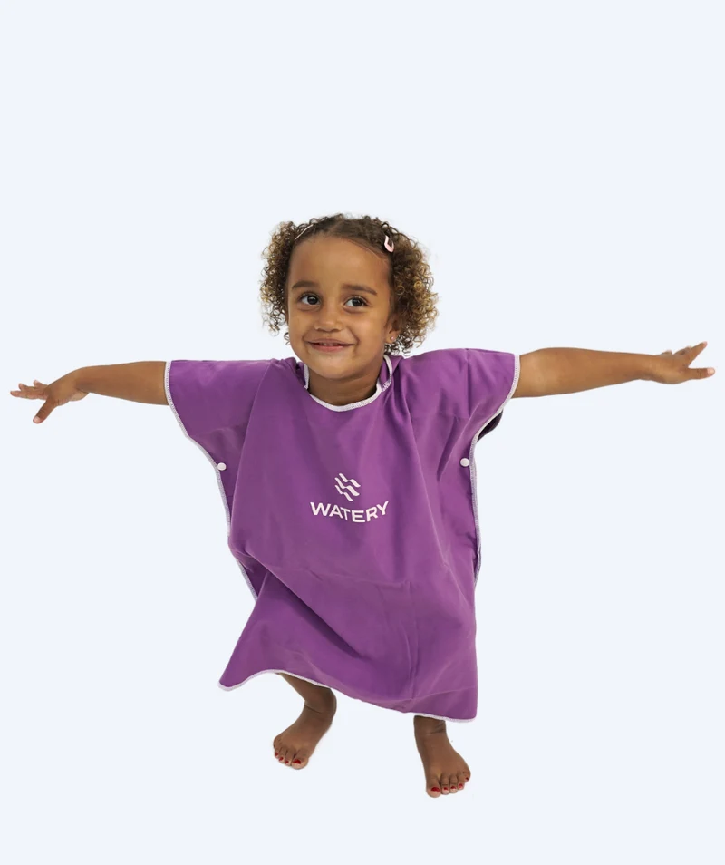 Watery Badeponcho für Kinder (1-6) - Mikrofaser - Lila