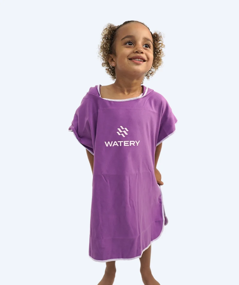 Watery Badeponcho für Kinder (1-6) - Mikrofaser - Lila