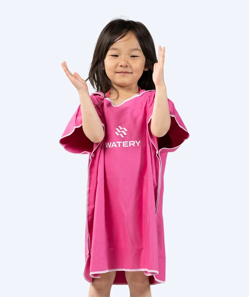 Watery Badeponcho für Kinder (1-6) - Mikrofaser - Rosa