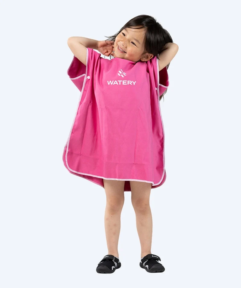 Watery Badeponcho für Kinder (1-6) - Mikrofaser - Rosa
