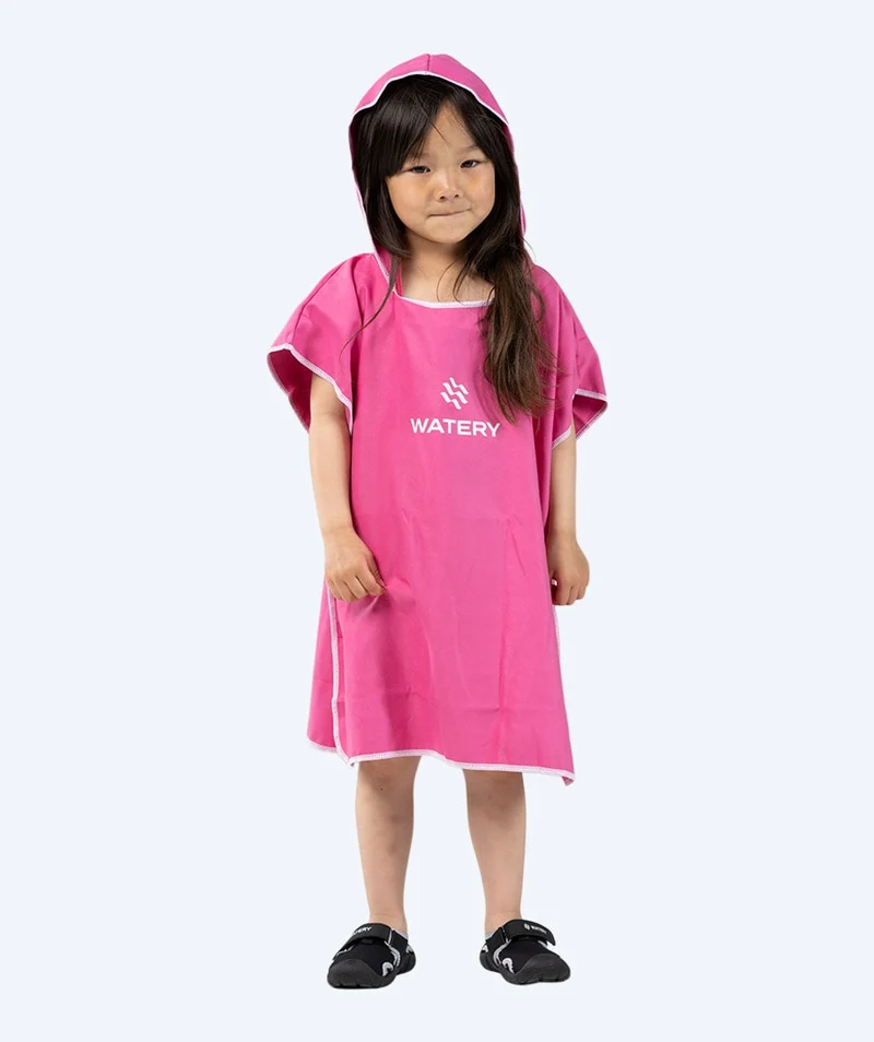 Watery Badeponcho für Kinder (1-6) - Mikrofaser - Rosa