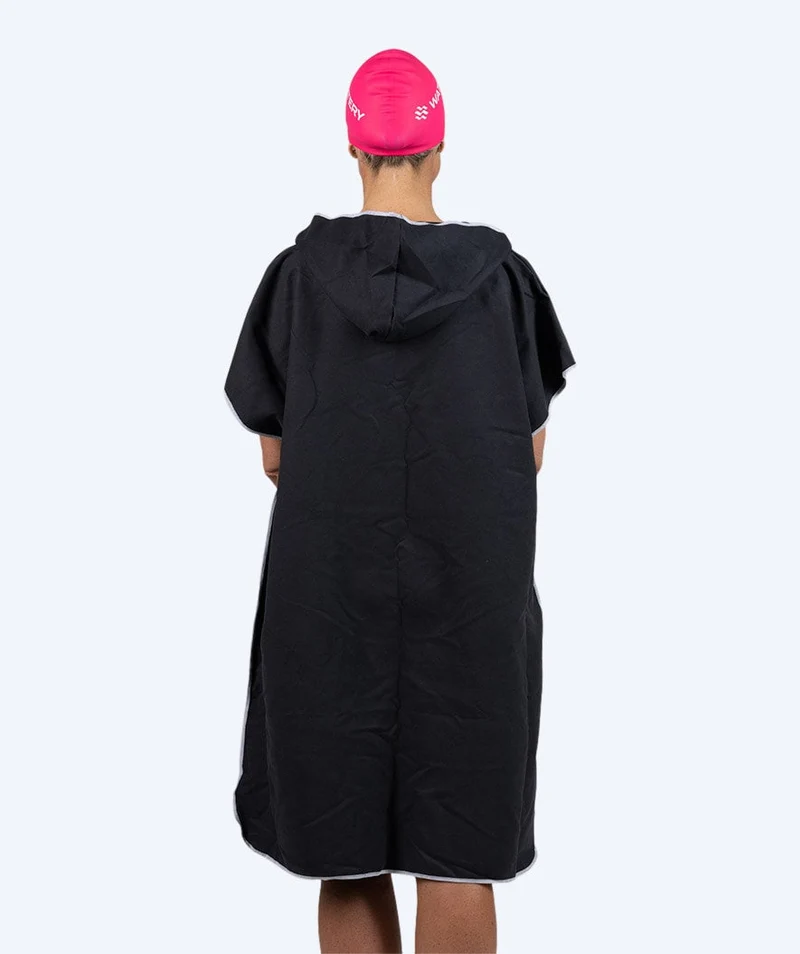 Watery Badeponcho für Erwachsene - Mikrofaser - Schwarz