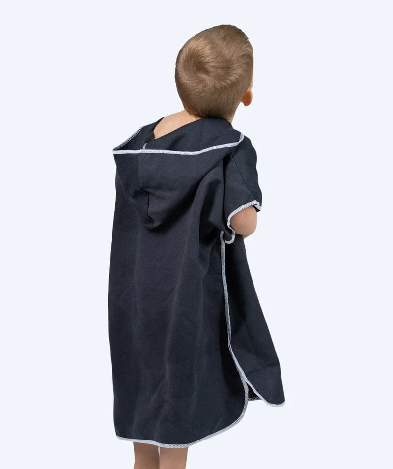 Watery Badeponcho für Kinder (1-6) - Mikrofaser - Schwarz