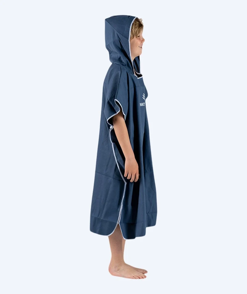 Watery Badeponcho für Junioren (6-15) - Mikrofaser - Dunkelblau