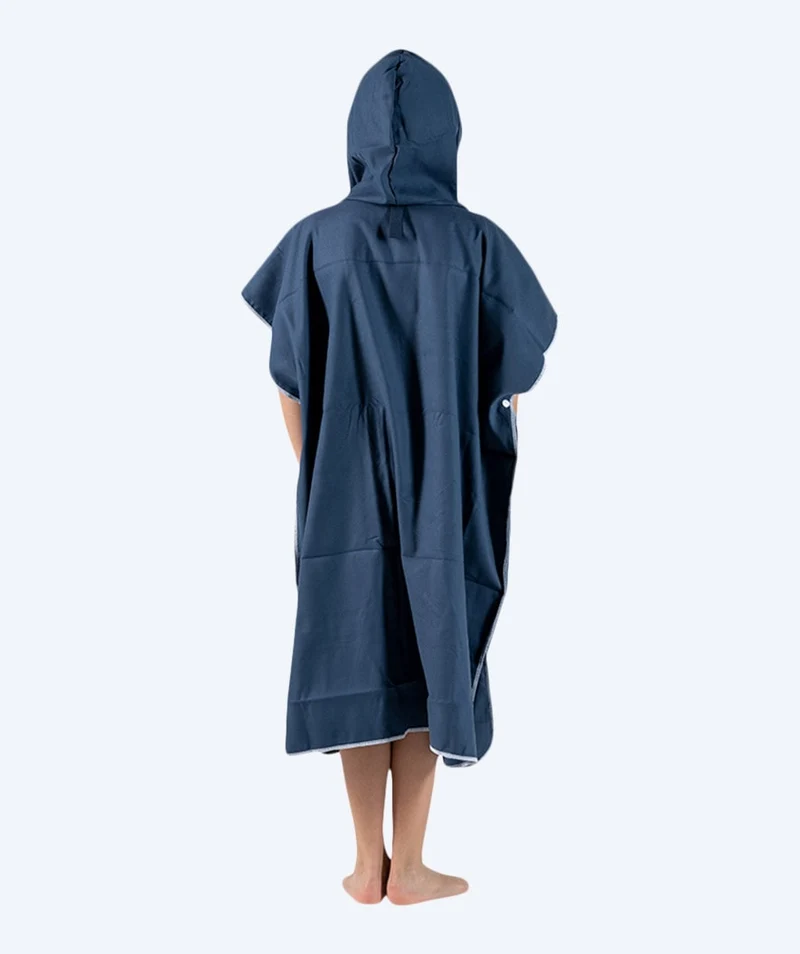 Watery Badeponcho für Junioren (6-15) - Mikrofaser - Dunkelblau