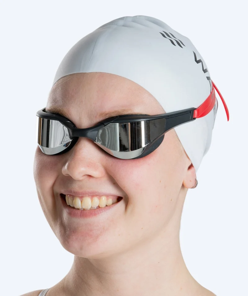 Watery Schwimmbrille - Instinct Elite Mirror - Rot/Silber