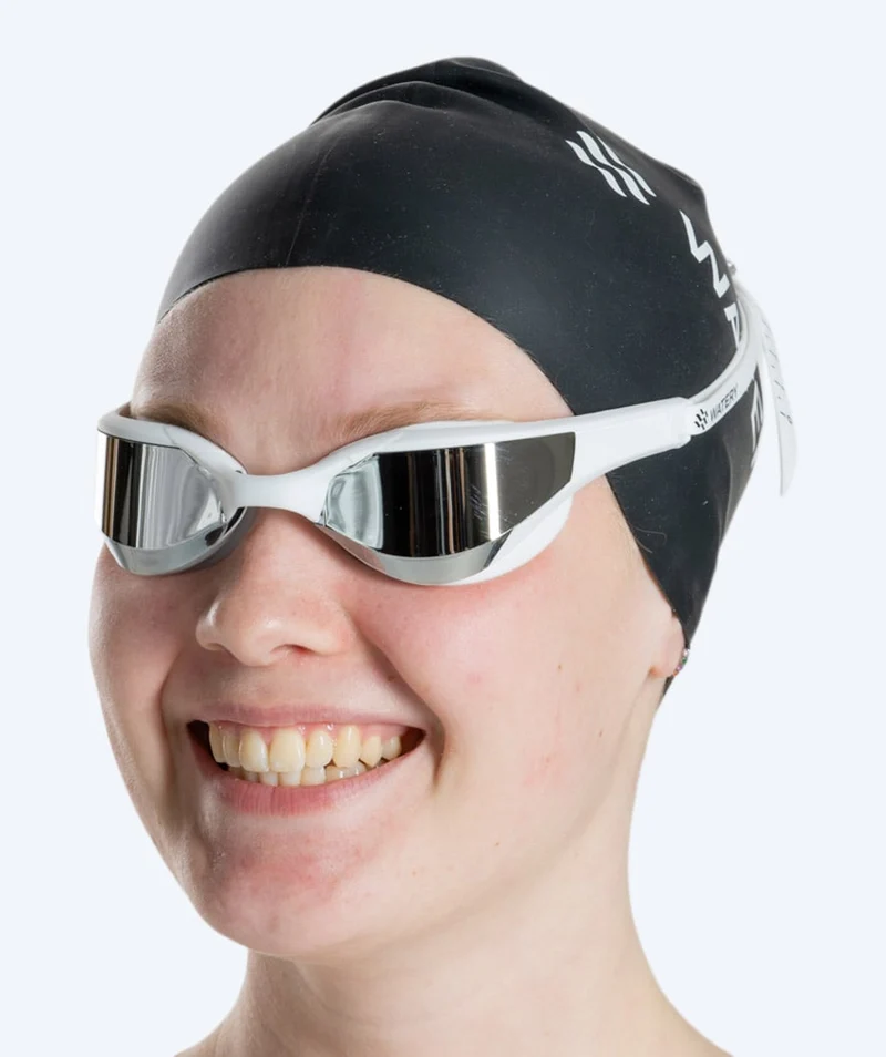 Watery Schwimmbrille - Instinct Elite Mirror - Weiß/Silber