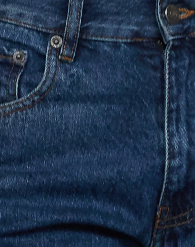 Mid Rise Awkward Parallel Jeans in Mid Blue Gebraucht