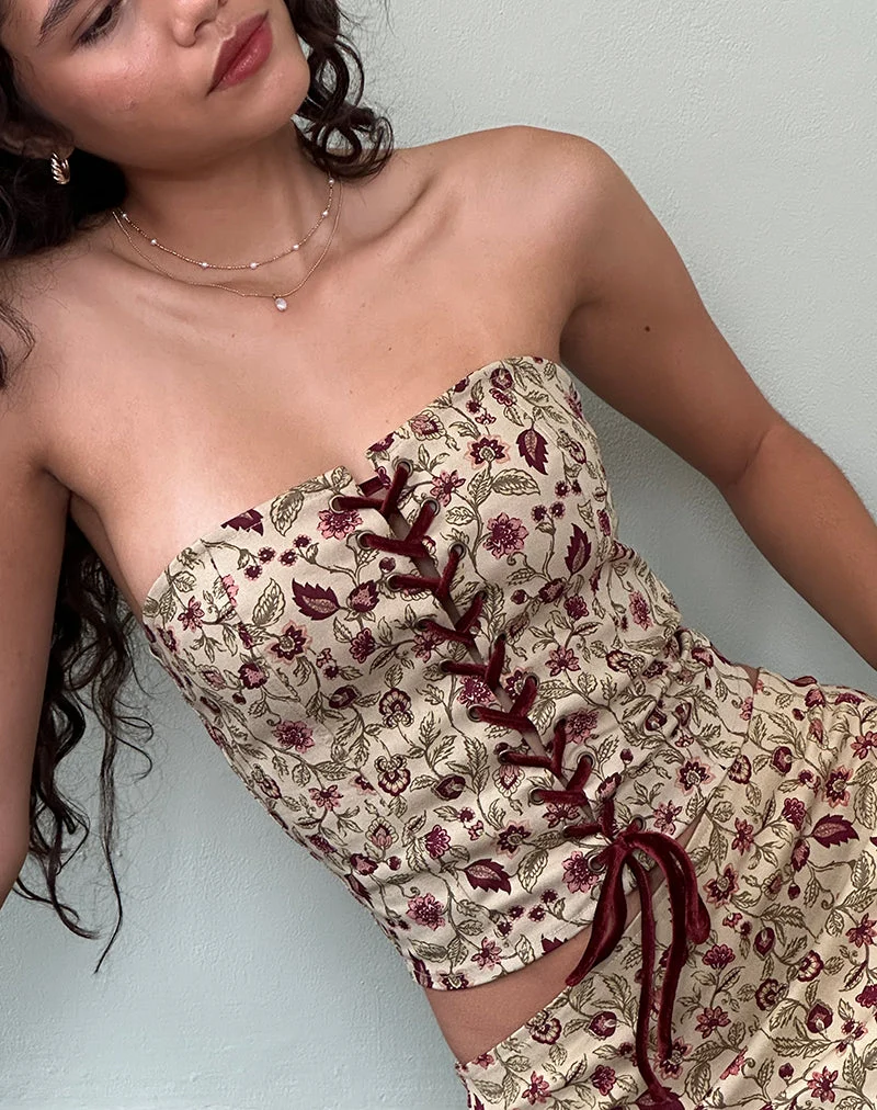 Heska Korsett-Top in Botanical Taupe