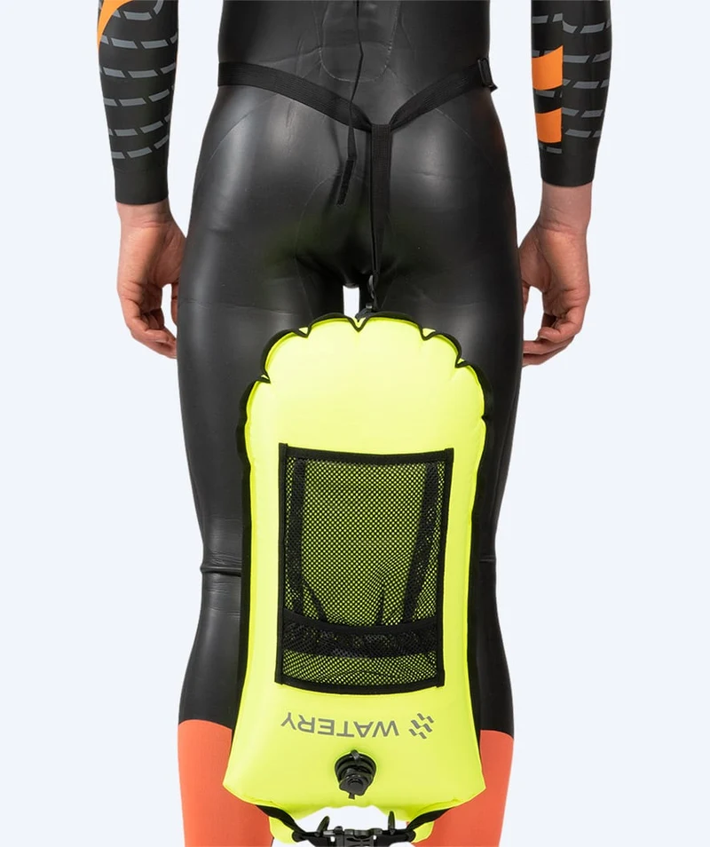 Watery Schwimmboje für Schwimmer - Pro 28L - Fluo Gelb