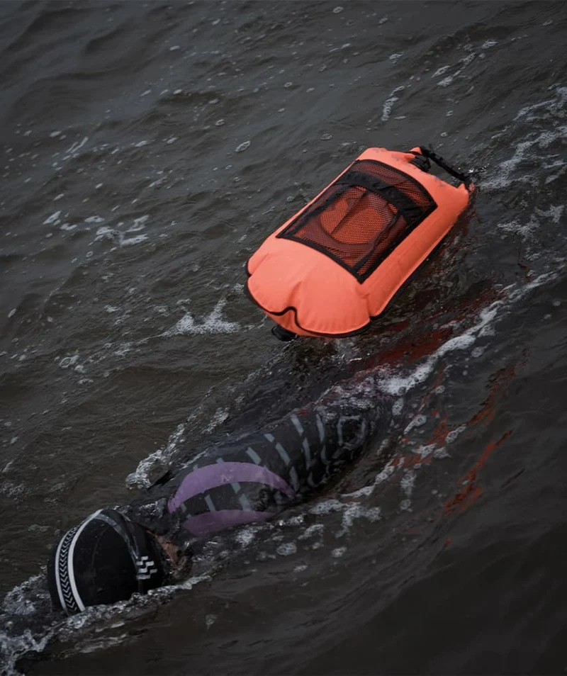 Watery Schwimmboje für Schwimmer - Pro 28L - Fluo Gelb