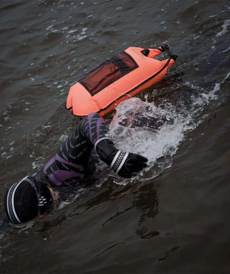 Watery Schwimmboje für Schwimmer - Pro 28L - Fluo Gelb