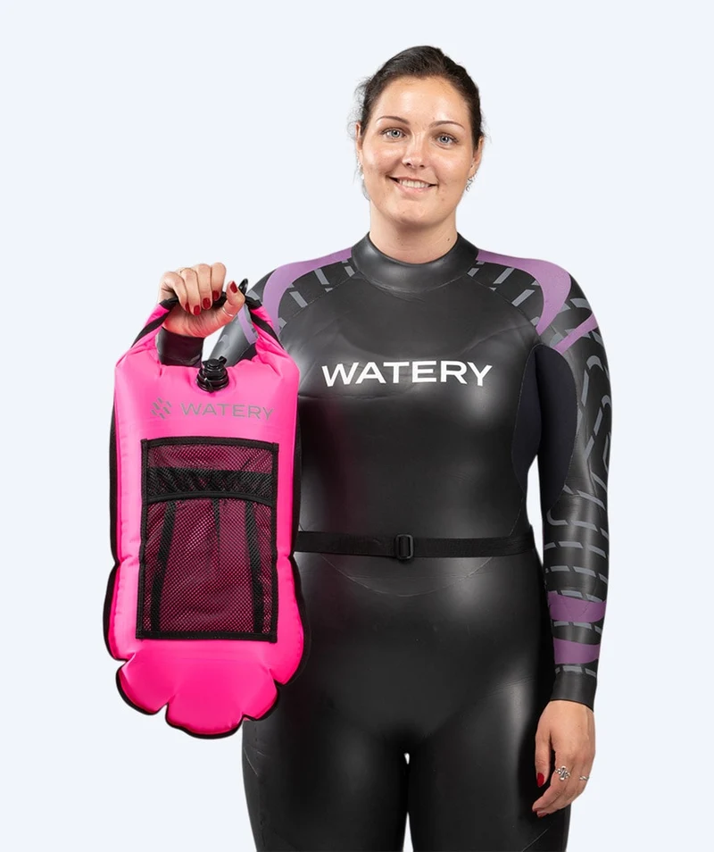 Watery Schwimmboje für Schwimmer - Pro 28L - Rosa