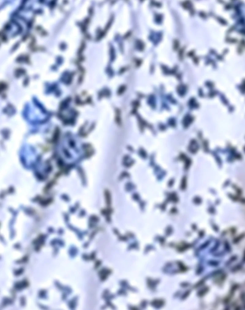 Prisha Bikinioberteil aus blauer Blumenkette