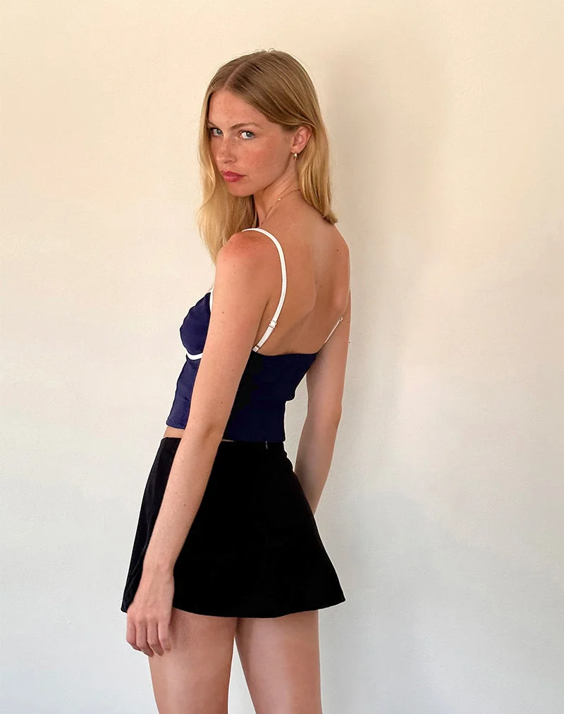 Insa Tailliertes Cami-Top in Marineblau