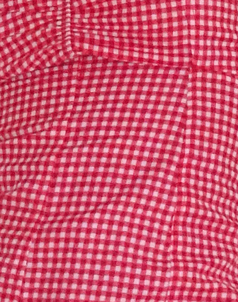 Tasy Spielanzug aus rotem Gingham