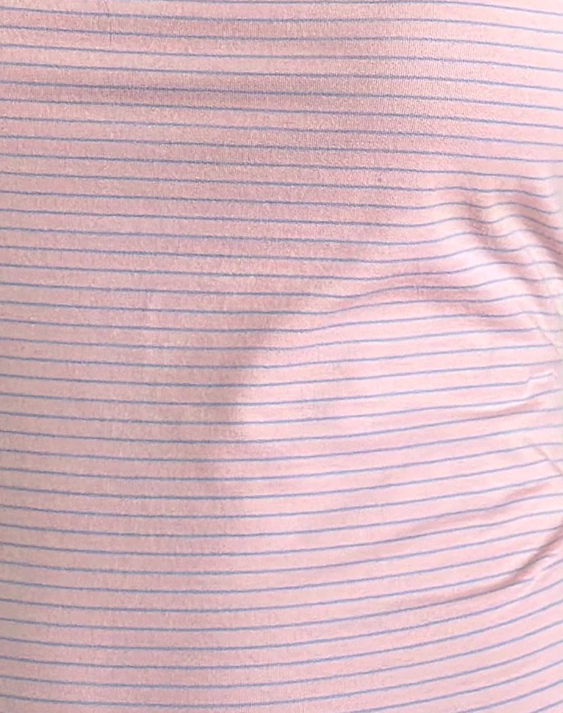 Barlyn Cami Top in Rosa und Blau gestreift