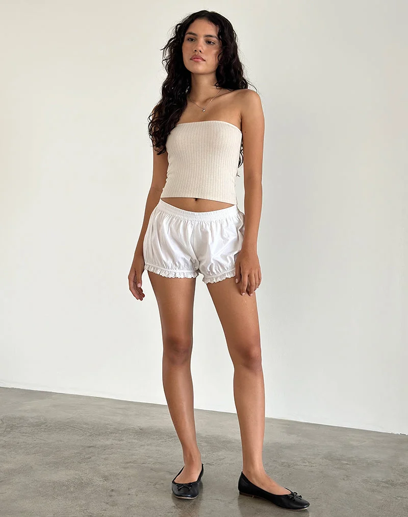 Peggy Bandeau-Top in Pointelle Nude