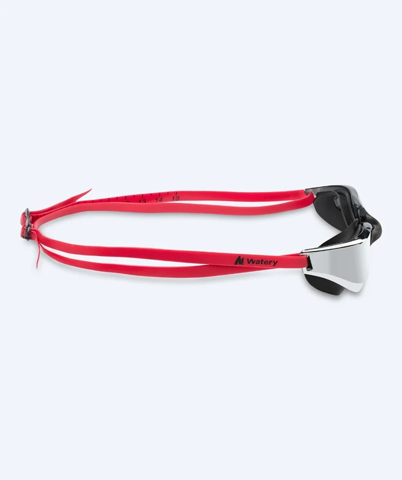 Watery Schwimmbrille - Instinct Mirror - Rot/Silber