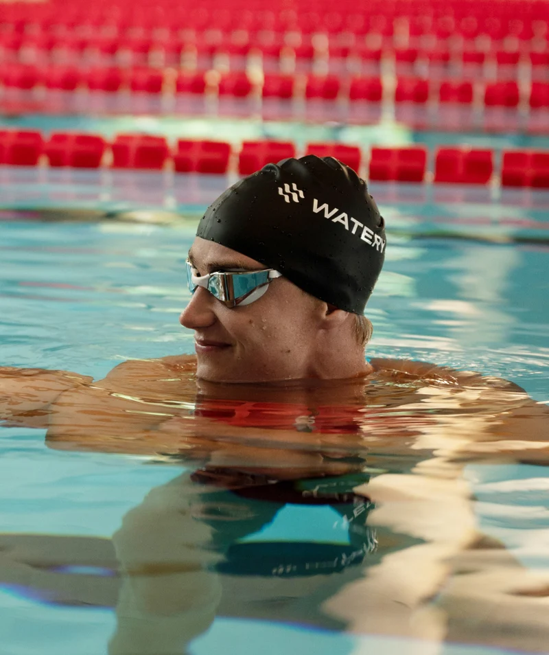 Watery Schwimmbrille - Instinct Mirror - Weiß/Silber