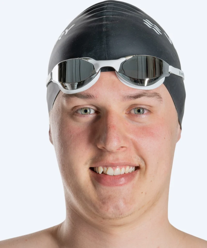 Watery Schwimmbrille - Instinct Mirror - Weiß/Silber