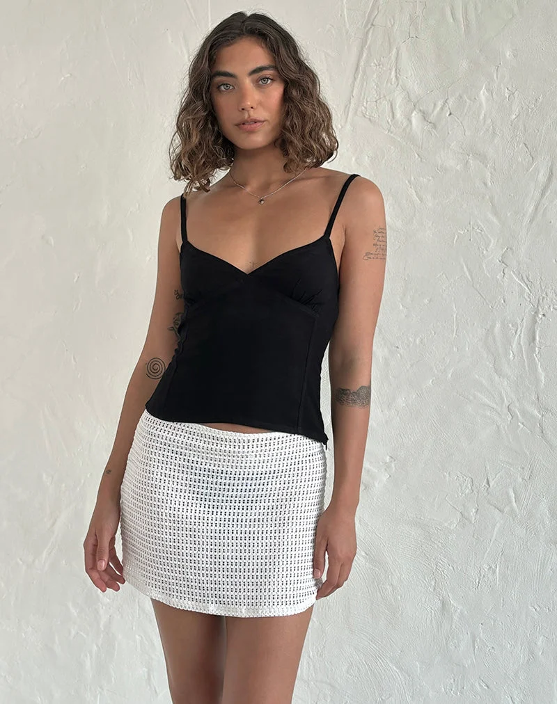 Rey Cami Top in Schwarz