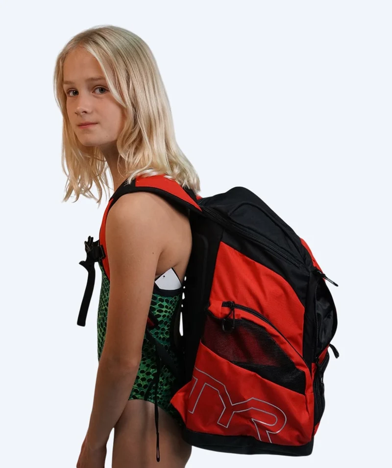 TYR Schwimmrucksack - Alliance Team 45L - Rot/Schwarz
