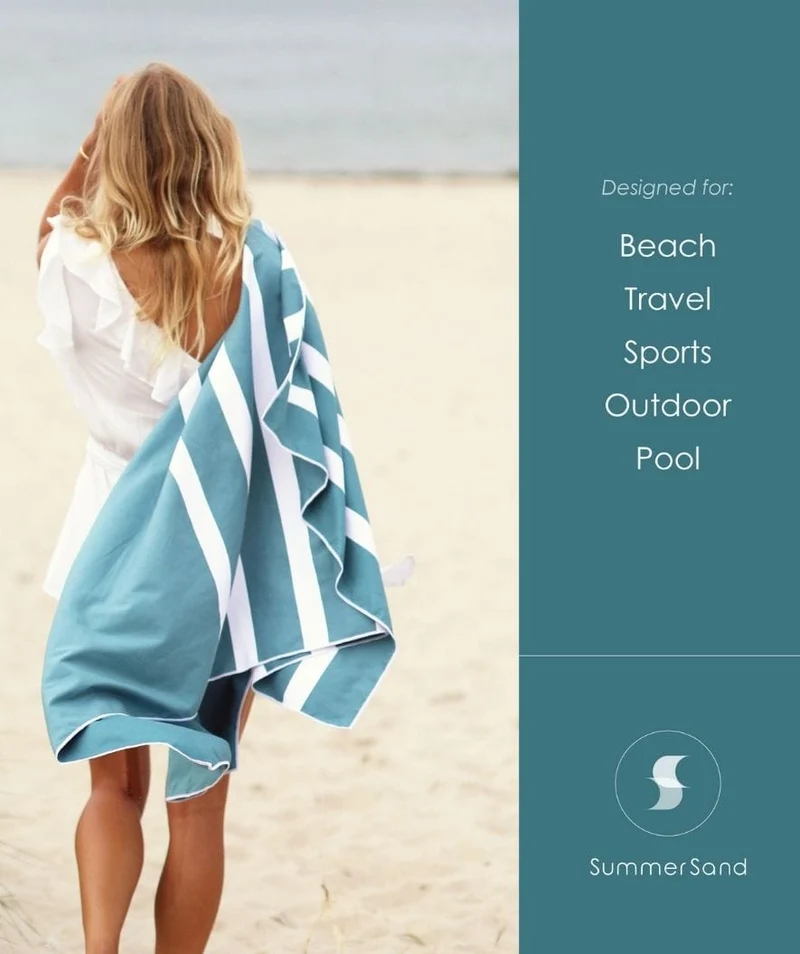 Summersand Mikrofaser Badetuch - Ocean Green (Türkis)