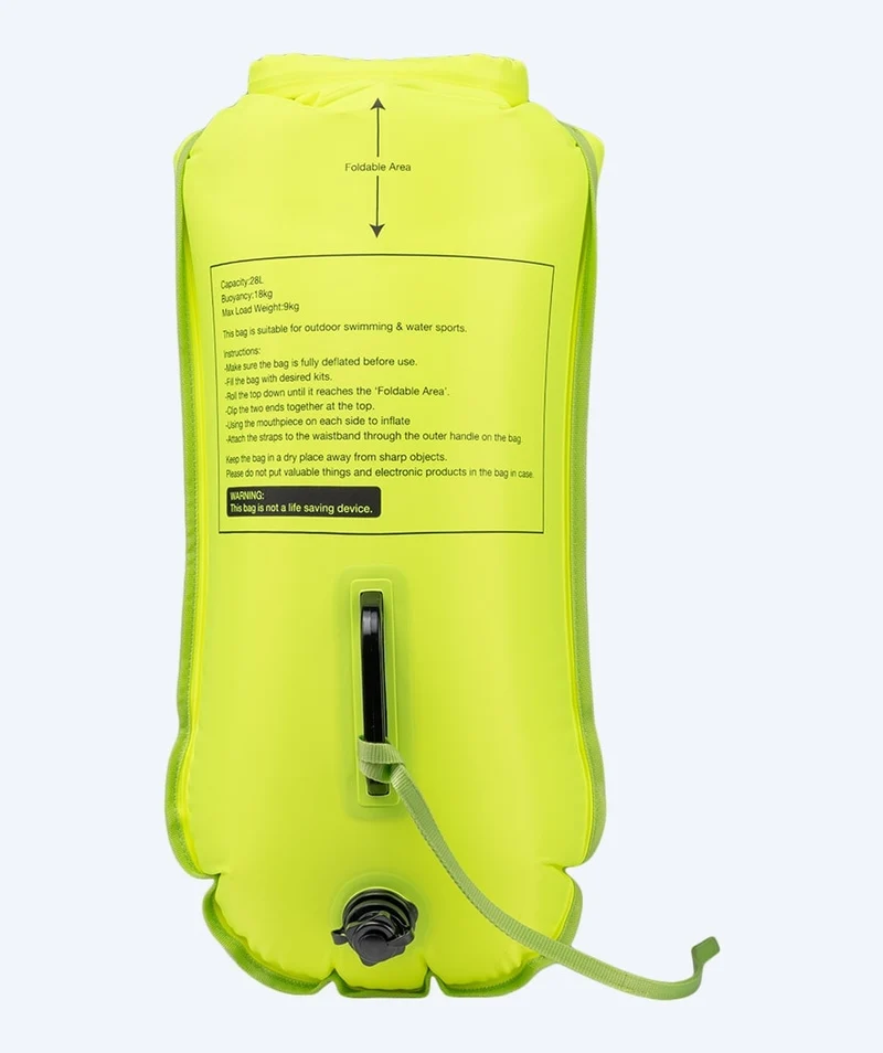 Watery Schwimmboje - Swim Buoy & Dry Bag 28L - Fluo Gelb