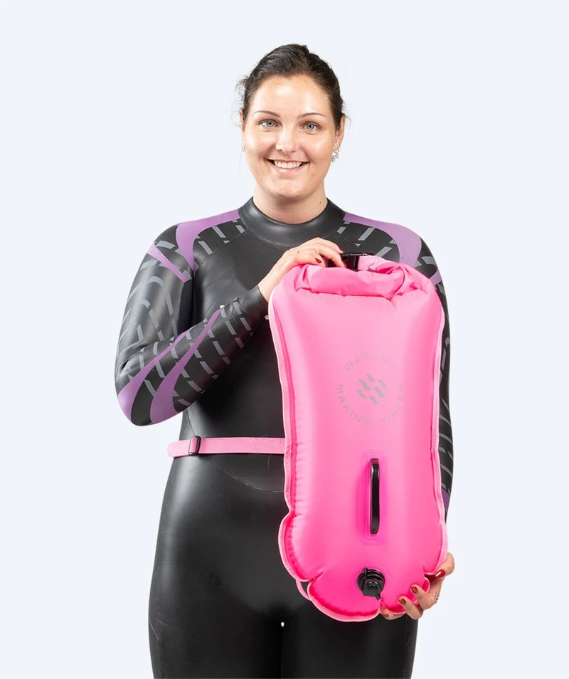 Watery Schwimmboje - Swim Buoy & Dry Bag 28L - Rosa