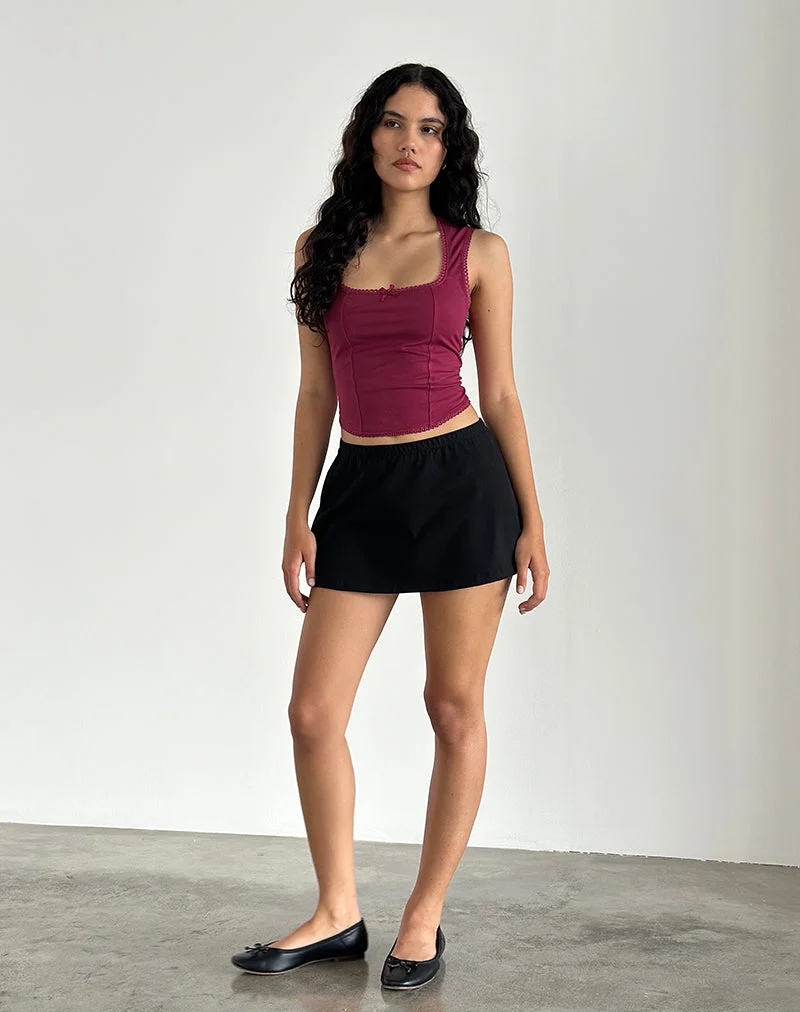 Jinisa Korsett-Top in Burgund