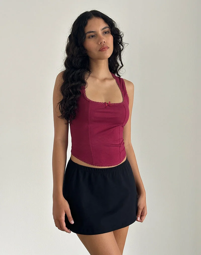 Jinisa Korsett-Top in Burgund