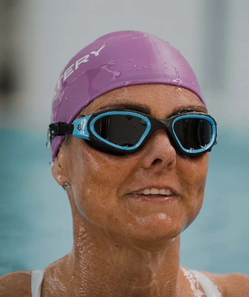 Watery Schwimmbrille für Freizeitschwimmer - Raven Active - Schwarz/Blau 1.0