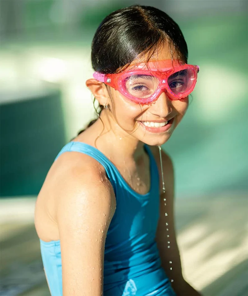 Watery Badeanzug für Mädchen - Eco Poolparty - Electric Blue