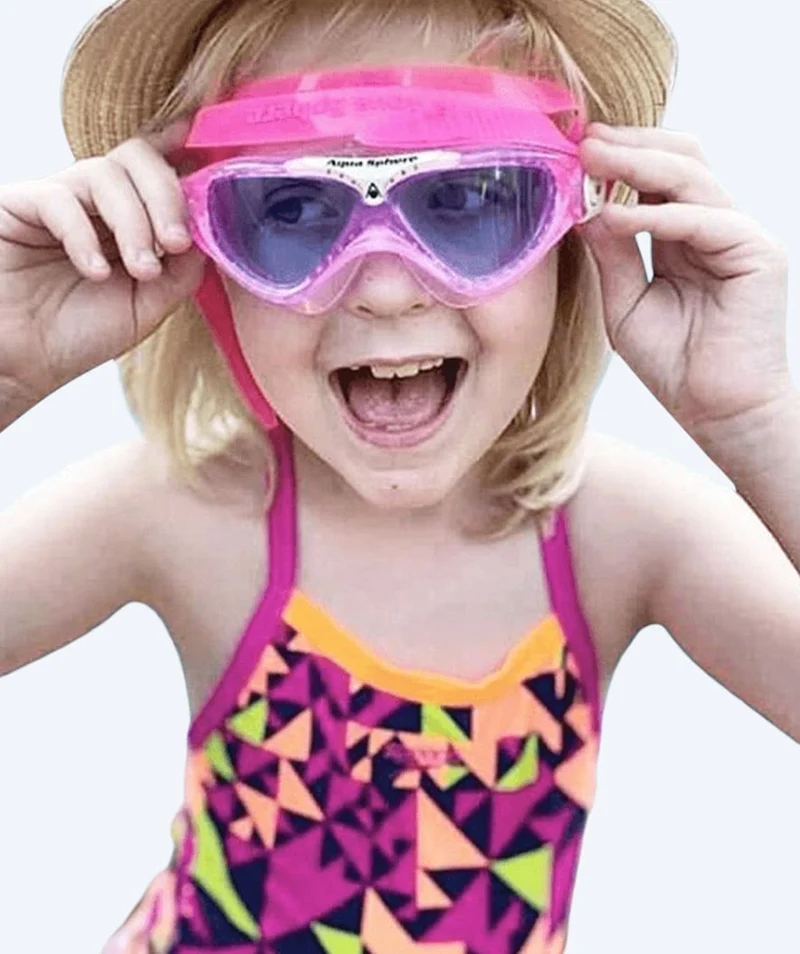 Aquasphere Taucherbrille für Kinder (6-15) - Vista - Rosa (Blau Scheiben)