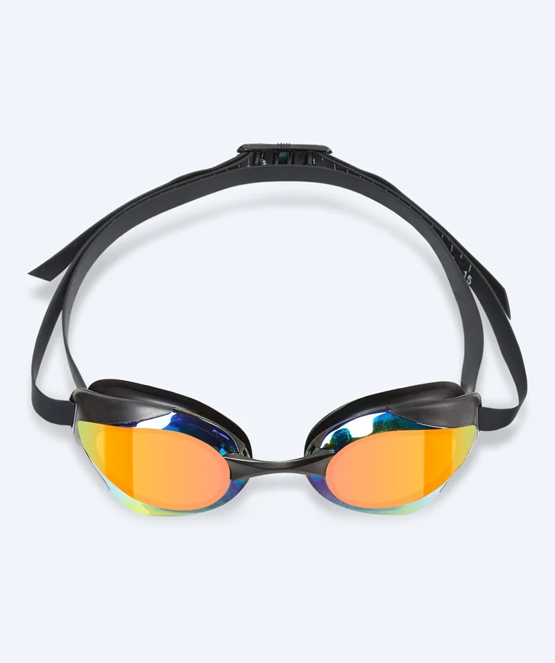 Watery Elite Schwimmbrillen - Poseidon Ultra Mirror - Schwarz/Gold