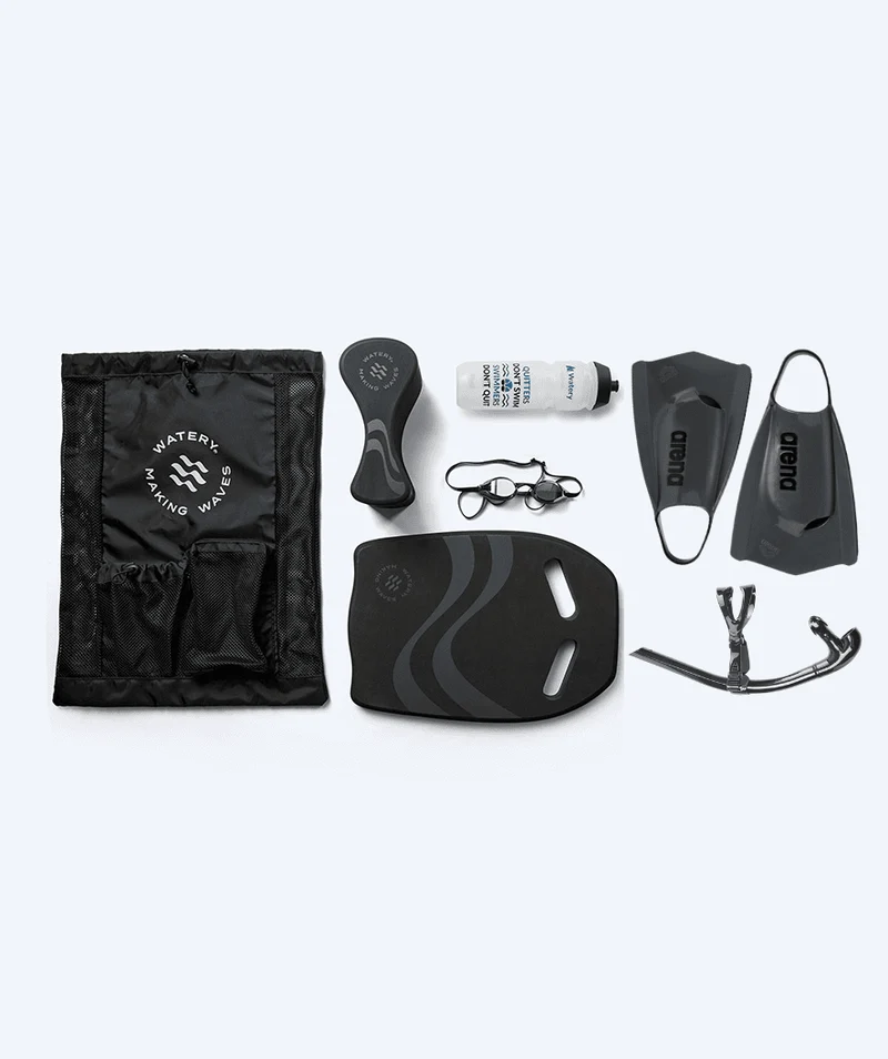 Watery Netzbeutel zum Schwimmen - Ultra Light 40L - Schwarz