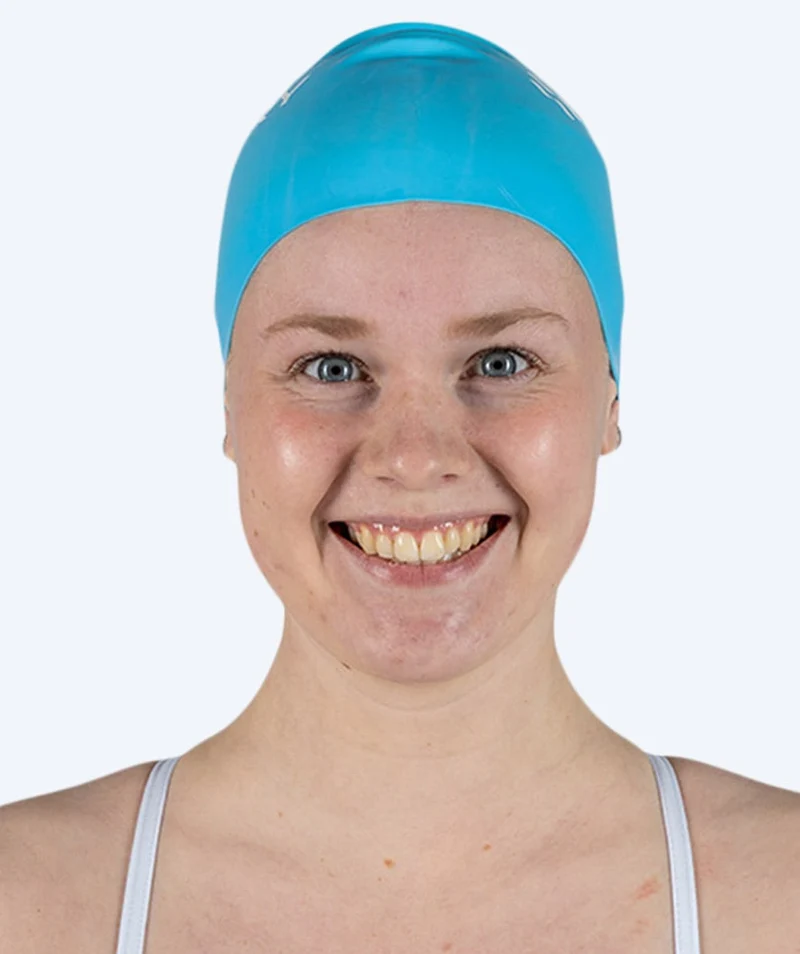 Watery Badekappe für langes Haar - Signature - Blau