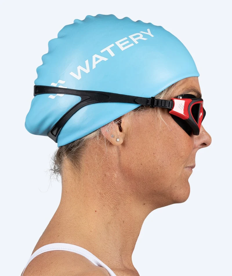 Watery Badekappe für langes Haar - Signature - Blau
