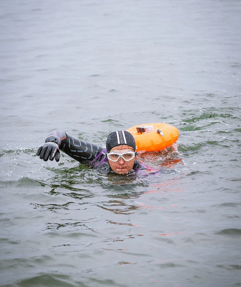 Watery Schwimmboje für Schwimmer - Donut - Orange