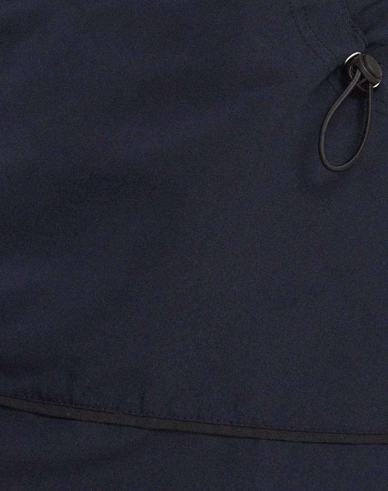 Evy Cargo-Minirock in Marineblau mit schwarzen Paspeln